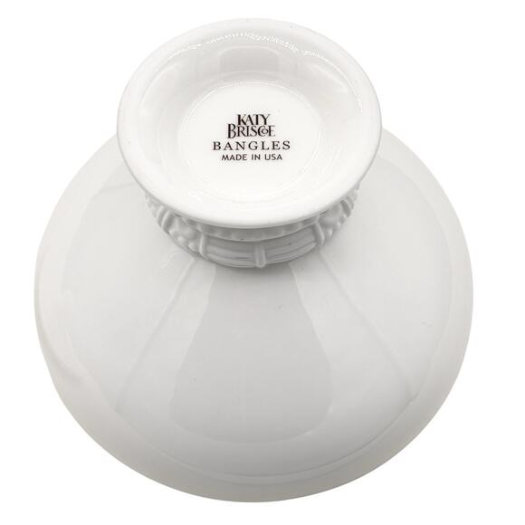 Katy Briscoe Covered Sugar Bowl Bangles Collection White Bone China NEW w/ Box - Picture 10 of 10